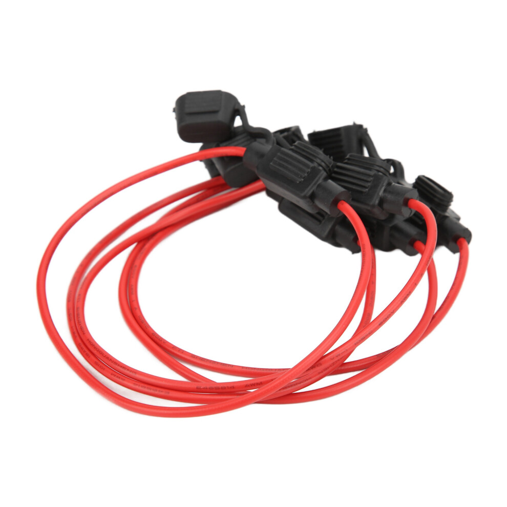 Refractory Waterproof Fuse Holders 12V 30A Bendable Dustproof In-Line 5 Pack 7901391440259