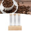 Glass Coffee Bean Canisters with Solid Wood Base, Airtight, 15.5cm 2