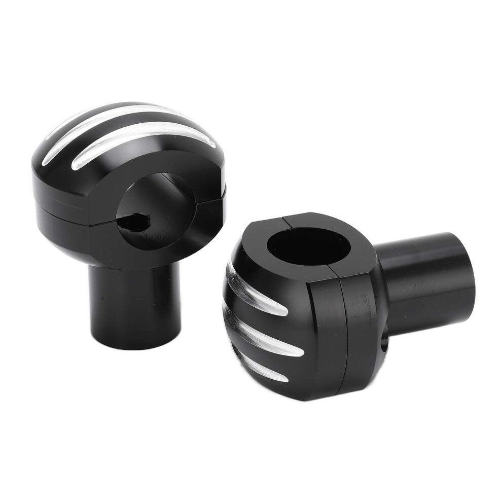 Universal Motorcycle Handlebar Riser 25Mm Cnc Clamp Black 7671391440657
