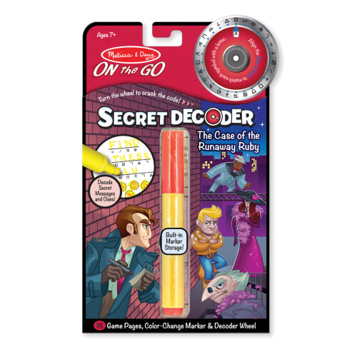 Melissa & Doug Melissa & Doug On The Go Secret Decoder Activity Book - The Case of The Runaway Ruby