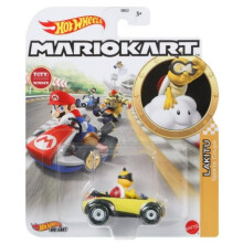Hot Wheels Mario Kart Lakitu Sports Coupe, Die-Cast Vehicle Car, 1:64 Scale