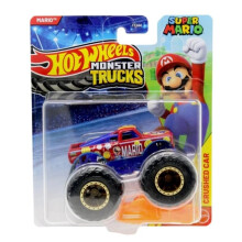 Hot Wheels Mario Monster Truck [Includes Crushed Car] 1:64 Scale Diecast Toy Vehicle