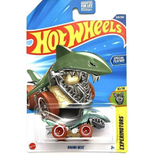 Hot Wheels Shark Bite [Green W/Red/Orange Wheels], Treasure Hunt! Experimotors 10/10, 229/250, 1:64 Scale Diecast Vehicle