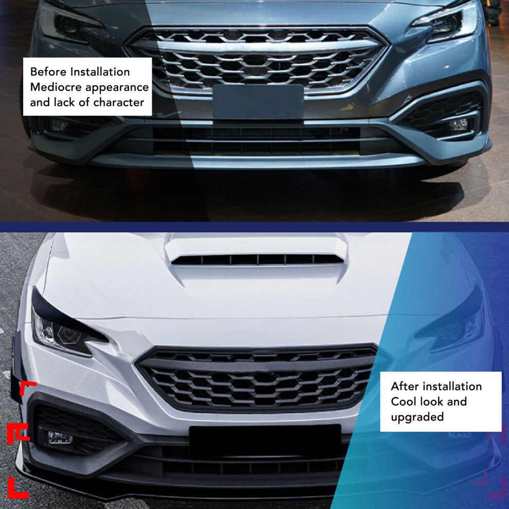 Glossy Crash Protection Lip Kit Wrx Sti Vb Black 7340572564443