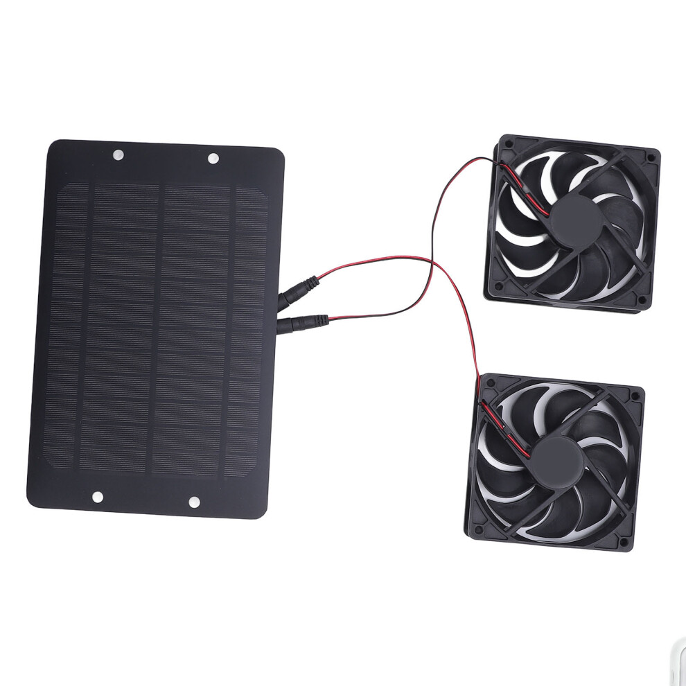 Dual Solar Fan Kit 12V 10W Monocrystalline For Rv Car Boat, Easy To Use 3111391802153