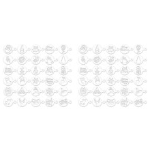 60 Stuks Koekjesstencils Taartsjablonen Koffiestencils Herbruikbare Verf Taartstencilsjablonen Embossingvormen