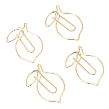 100 Gold Lemon Shaped Paper Clips