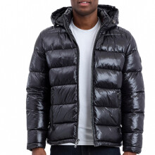 Michael Kors Heren Shine Gewatteerde Jas, Zware Winterjassen, Waterafstotend, Zwart, X-Large