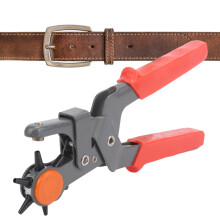 Leather Hole Punch Tool, 6 Round Hole Sizes, High Carbon Steel