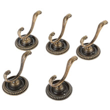 30 Stuks Antieke Deurhanger Haken Vintage Badkamer Muurhanger Hoeden Tas Sleutelhanger Zinklegering Haak Jas Muurhaken met Schroeven 5,4 cm, Muurhaak