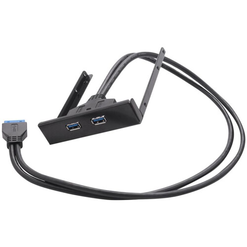 5X USB 3.0 Front Panel Hub 2 Port Expansion Bay 20 Pin to USB3.0 Bracket Cable for Computer PC 2