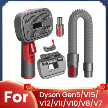 2-in-1 Dog Hair Vacuum Brush for Grooming & Shedding Compatible with Gen5, V15, V12, V11, V10, V8, V7 Removes Loose Hair