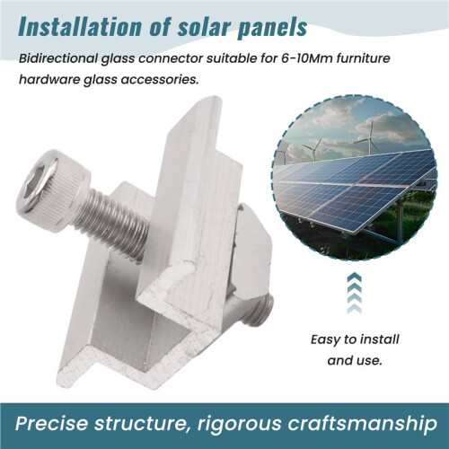 8Pack Solar Panel Mounting Brackets, Solar Panel End Clamps, Centre Clamps, for PV Solar Panel Solar Module 30mm 1