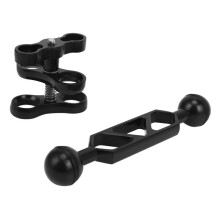 Aluminum Alloy Scuba Diving Light Torch Dual Joint Arm and 1 Set Butterfly Clip Clamp Mount