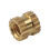 M2 X 3mm Brass Cylinder Knurled Threaded Round Insert Embedded Nuts 300pcs 6