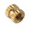 M2 X 3mm Brass Cylinder Knurled Threaded Round Insert Embedded Nuts 300pcs 7