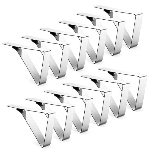 (Standard) Stainless Steel Tablecloth Clips 1-12PCS 1
