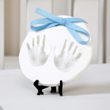 Nuby Kit de Yeso de Ornamentación para Huellas de Manos y Pies con Caballete y Cintas Azul y Rosa