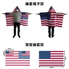 (90*150cm (sleeves and hat style), USA) 2026 Unisex National Flag Body Cape, Sports Fan Wearable Shawl Flag for All Countries