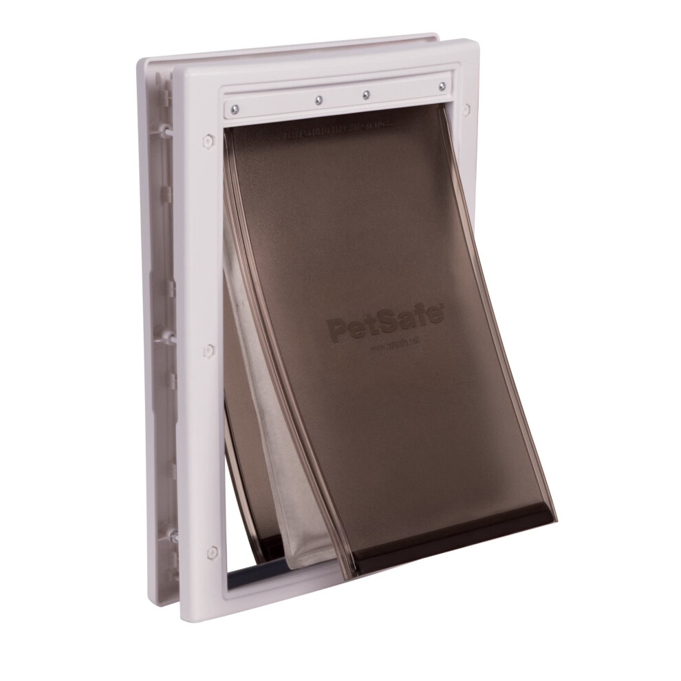 Petsafe Extreme Weather Dog Door For Exterior Doors - Energy Efficient Door For Cats And Dogs - Insulated Flap System - For Medium Dogs - Plastic Fram