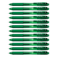 Pentel 0.5mm EnerGel-X Vulpotlood met Naaldpunt en Groene Inkt, Doos van 12 (BLN105-D)