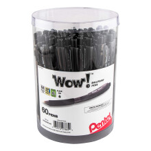 Pentel WOW! Balpen, (1.0mm) Medium, Zwart Inkt, Verpakking van 60, Canister (BK440PC60A)