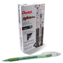 Pentel Sparkle Pop Metallic Gel Pen, (1.0mm) Dikke Lijn, groen/blauwe Inkt - K91-DD, Verpakking van 12