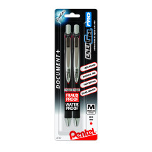 Pentel EnerGel Pro Gel Pen, (0.7mm) Medium Point, Rood Inkt, 2-Pk (BLP77BP2B)