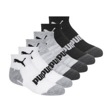 PUMA calcetines para niños, 6 pares, tobilleros, azul, 9-11 US