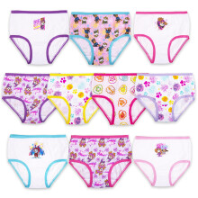 Paw Patrol Ropa Interior Niñas 100% Algodón Peinado 10-Pack con Chase, Skye, Rubble y más en tallas 2/3T, 4T, 4, 6, 8 PawG7pk (4T)