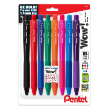 Pentel Wow! Telescooppennen, (1.4mm) Dikke Lijn, Assortiment Inktkleuren, 8 Stuks