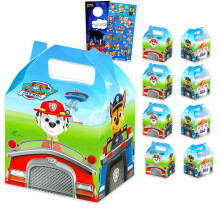 Set van Paw Patrol Traktatie Dozen voor Feestjes - Bundel van 8 Favor Dozen voor Verjaardagen, Prijzen, Stickers, Meer