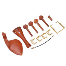 Mentonera profesional para violín, de madera de azufaifo, con clavijas
