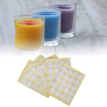 200Pcs Candle Wick Stickers Foam Double Sided Heat Resistant 20mm