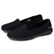 Skechers Damen GO Walk Lite - Sweet Gal Slip-On Mesh Sneakers, Schwarz/Schwarz, 38