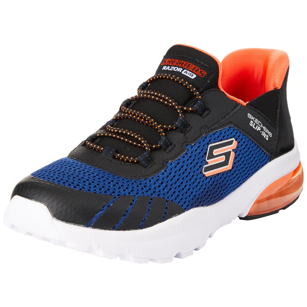 Skechers Kids Boys Razor Air-Hyper-Brisk Sneaker, Royal/Black, 1, Little Kid