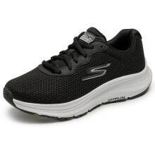 Skechers Dames Go Run Consistent 2.0 Engaged Sneaker, Zwart/Wit, 10