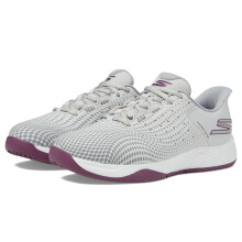 Skechers Scarpe da Pickleball Viper Court Reload Slip-Ins, Grigio/Viola, 8.5
