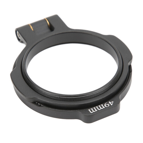 Robuste Aluminium-Objektivfilterhalter 49 mm Schnellwechsel & Adapterring