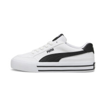 PUMA Heren Court Classic Vulc Sneakers, Wit/Zwart, 9