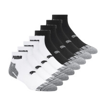 Calcetines Cortos PUMA para Hombre, 8 Paquetes, Blanco/Grey, Talla 10-13