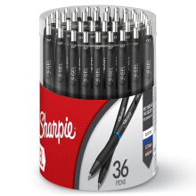 Sharpie S-Gel Pennor, Gel Pennor, Medelspets (0.7mm), Blå Bläck, 36-pack