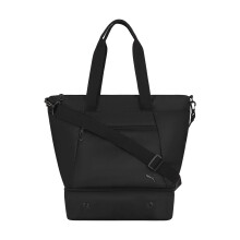 Bolso PUMA Lilth para mujer, elegante tote con strap desmontable, bolsillos y compartimento inferior, negro, OS