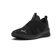 Puma Dames Softride Harli Slip On Trainingschoenen, Zwart-Rosé Goud AH25, 5.5