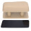 Adjustable Car Armrest Pad Beige ABS+PU, 9–12cm Elbow Support 2