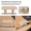 Adjustable Car Armrest Pad Beige ABS+PU, 9–12cm Elbow Support 6