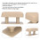 Adjustable Car Armrest Pad Beige ABS+PU, 9–12cm Elbow Support 8