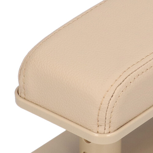 Adjustable Car Armrest Pad Beige ABS+PU, 9–12cm Elbow Support 2