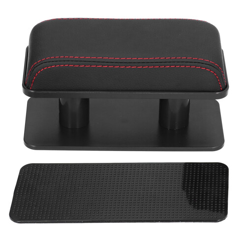 Adjustable Car Armrest Pad Black/Red Edge, AntiFatigue Support 1