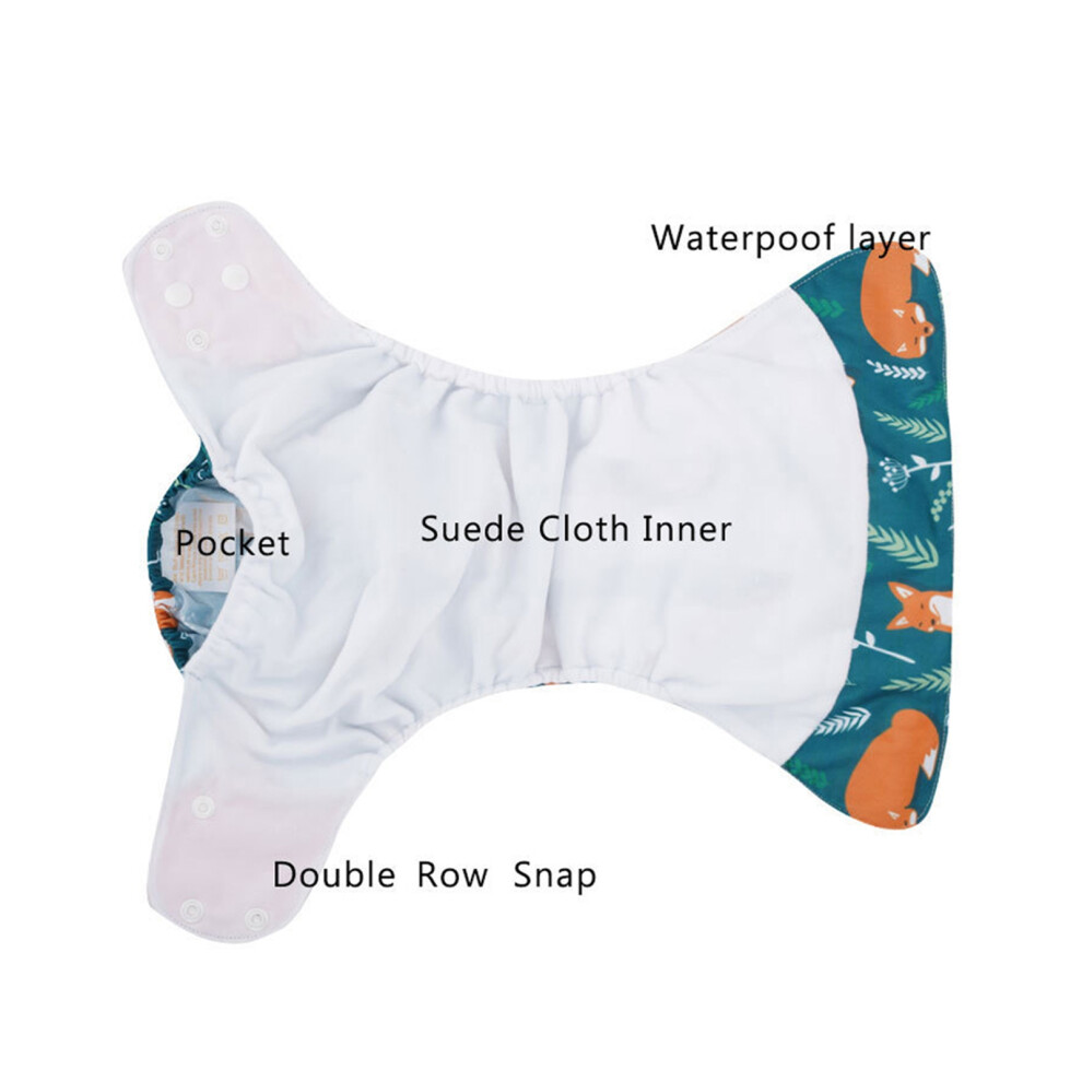 4PCS Reusable Cloth Diaper Baby Toddler Waterproof Stretch Size 36x36cm